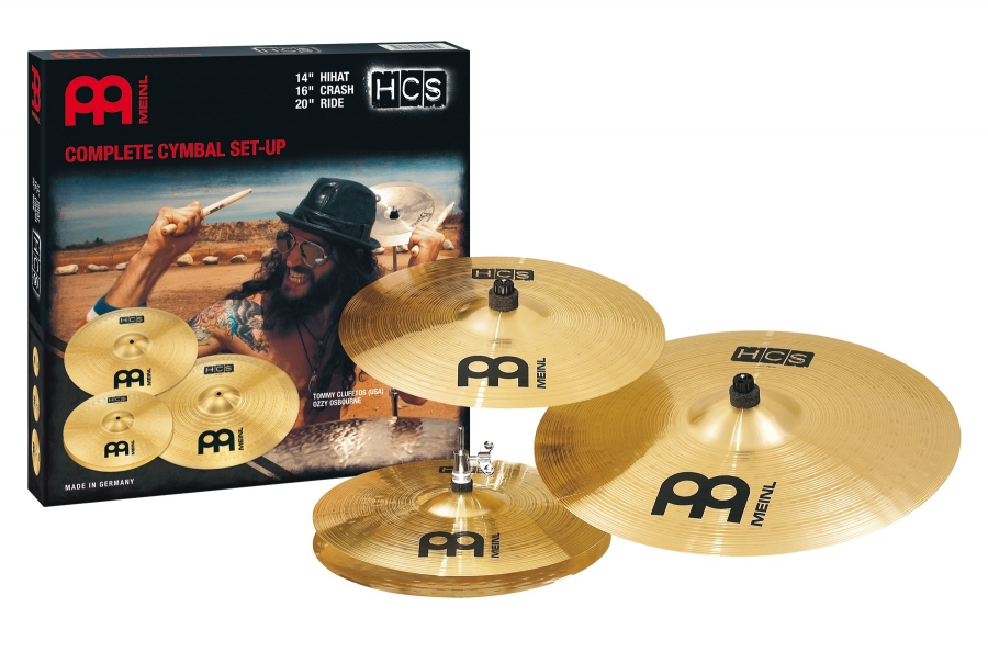 Meinl Cymbals HCS141620 HCS Cymbal Box Set Pack with 14-Inch Hi Hat Pair 16-Inch Crash VIDEO 20-Inch Ride 