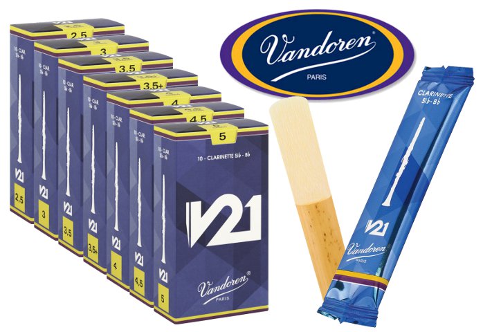 Caja de 10 cãnas para clarinete Vandoren V21 fuerza 3 