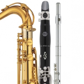 saxofon, clarinete, flauta, oboe, fagot, viento madera