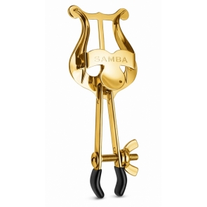 Atril Marcha Trompeta Pinza Samba 9113SM Dorado