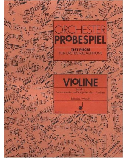 Orchester Probespiel. Violin Band 1