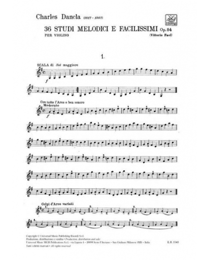 36 Studi Melodici e Facilissimi Op. 84