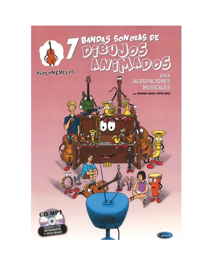 7 Bandas Sonoras de Dibujos Animados CD Violonchelos