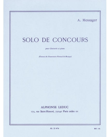 Solo de Concours Pour Clarinette et Piano