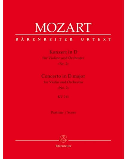 Concerto in D Major Nº 2 K 211/ Full Score Mozart