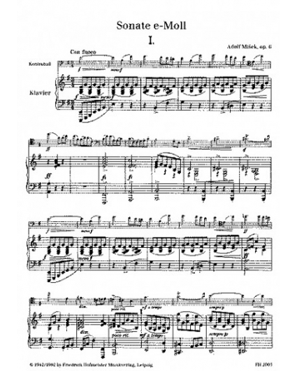 Sonata E moll Op.6 für Kontrabas und Klavier