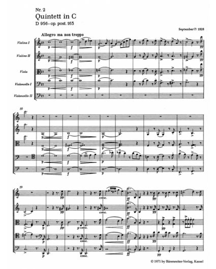 Streichquintett Op.Post. 163 in C Major  Schubert