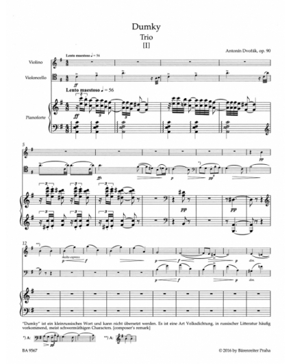 Dumky-Trio, Op. 90 Dvorak