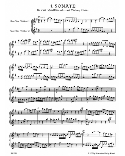 Sechs Sonaten in Kanon Op. 5 Vol. I