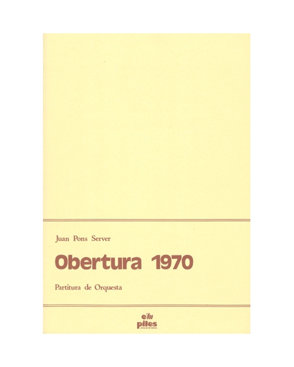Obertura 1970 / Full Score A-4 Orquesta