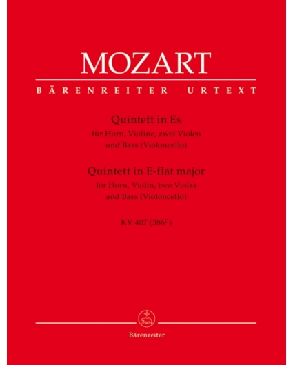 Quintet in E Flat Major KV 407 (386c)