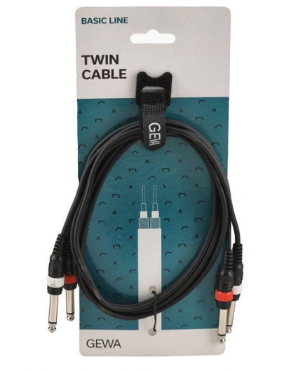 Cable 2 Jack Mono - 2 Jack Mono Gewa Basic Line 1,5M