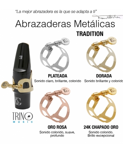 abrazadera metalica bg saxofon soprano