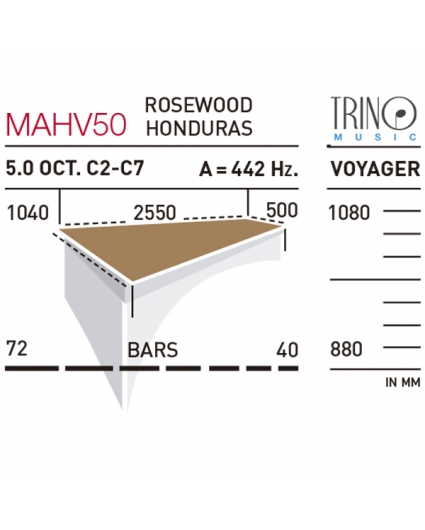 medidas Marimba Adams MAHV50 Van Sice