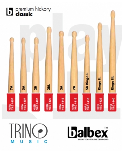 Baquetas Balbex Premium Hickory Classic