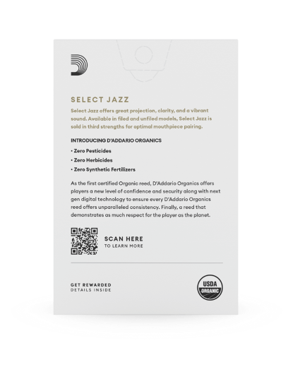 Cañas Saxofon Soprano D'addario Organic Select Jazz Filed