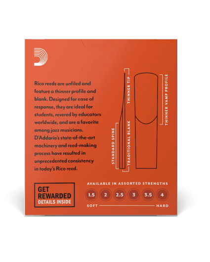 Cañas Saxofon Soprano D'addario Rico 2