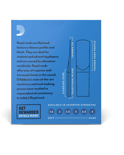 Cañas Saxofon Soprano D'addario Royal 3,5