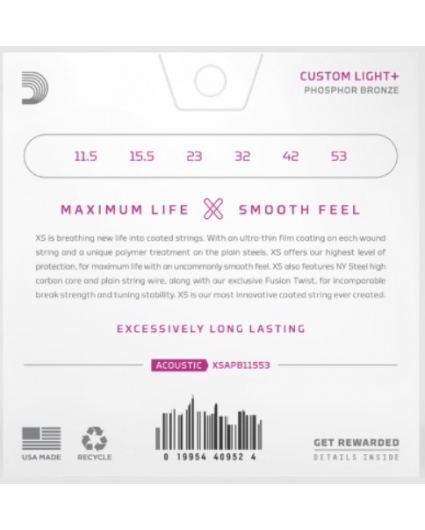 Cuerdas Guitarra Acustica D'addario XS Phosphor