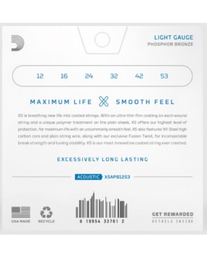 Cuerdas Guitarra Acustica D'addario XS Phosphor