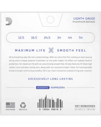 Cuerdas Guitarra Acustica D'addario XS Phosphor