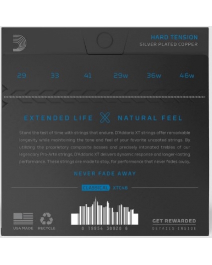Cuerdas Guitarra D'Addario XTC46 Duras