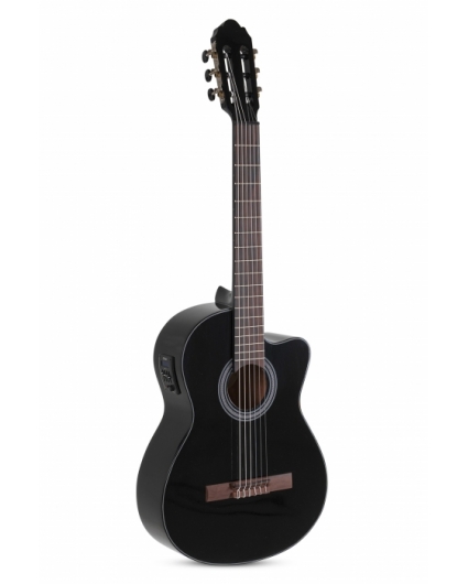 Guitarra Gewa Student Abeto Electrificada Negra