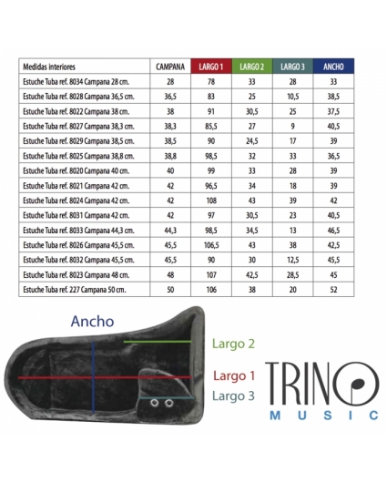 Estuche Tuba Ortola 45,5 cms 8026