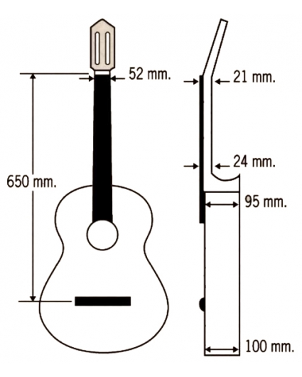 medidas Guitarra Paco Castillo 213f