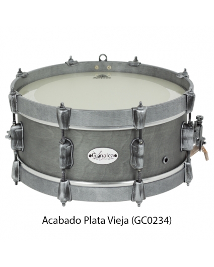 Tambor Redoblante Magest Gonalca Quadura gris plata