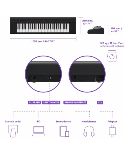 Teclado Yamaha Piaggero NP-15